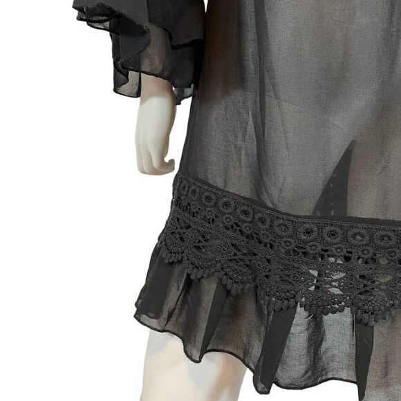 Mariarerio Sheer Ruffle Night Gown - Picture 9 of 11